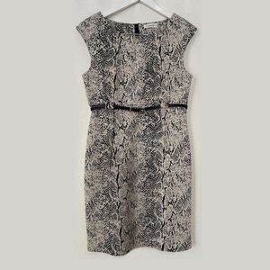 Calvin Clein Sleeveless Snake Pattern Knit Dress, size 10